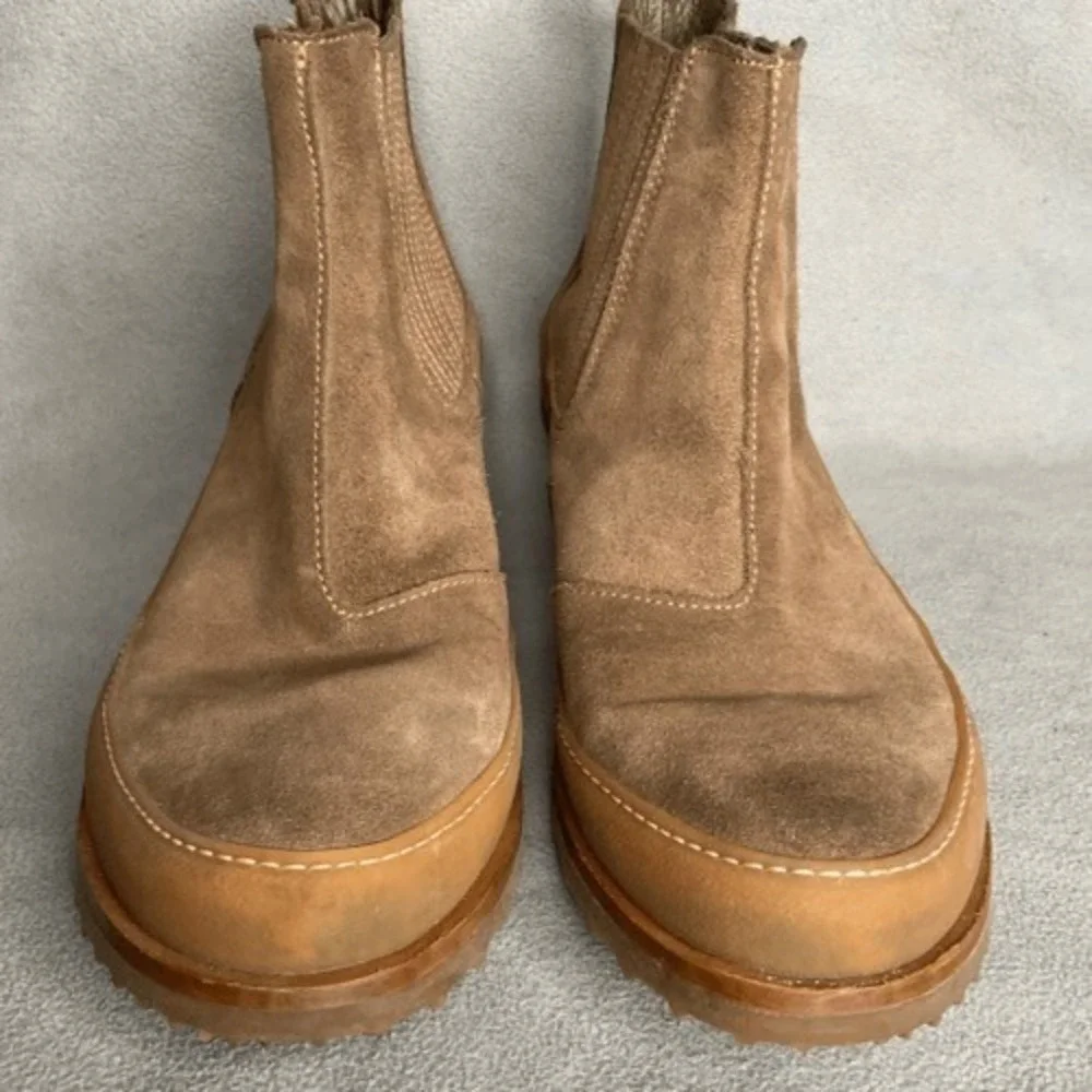 El Naturalista Womens Size 41/US10-10.5 Taupe/Beige Kentia Heeled Ankle‎ Boots